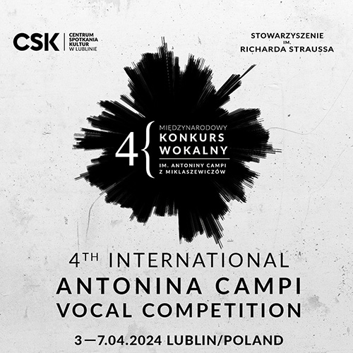 Znamy finalistów IV Międzynarodowego Konkursu Wokalnego im. Antoniny Campi z Miklaszewiczów
